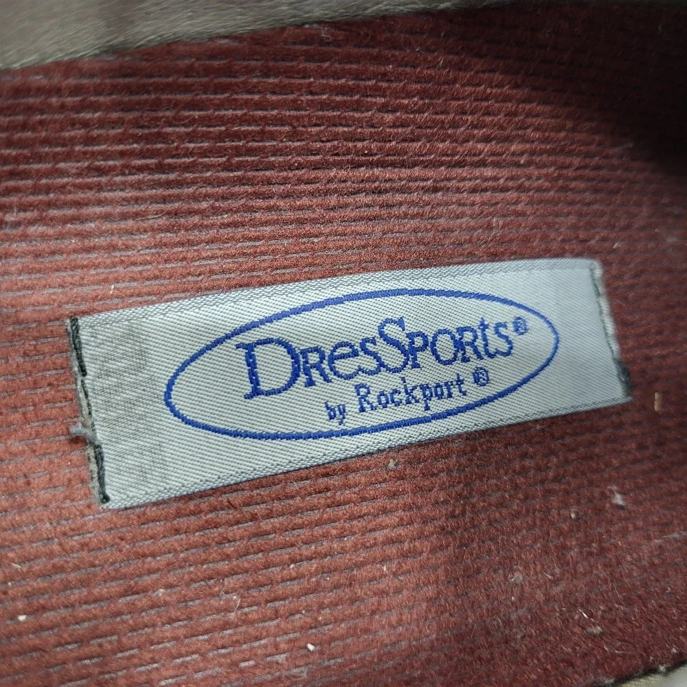 DresSports Rockport Oxford Shoes Mens 11.5 Burgundy Leather Wingtip Brogue Dress